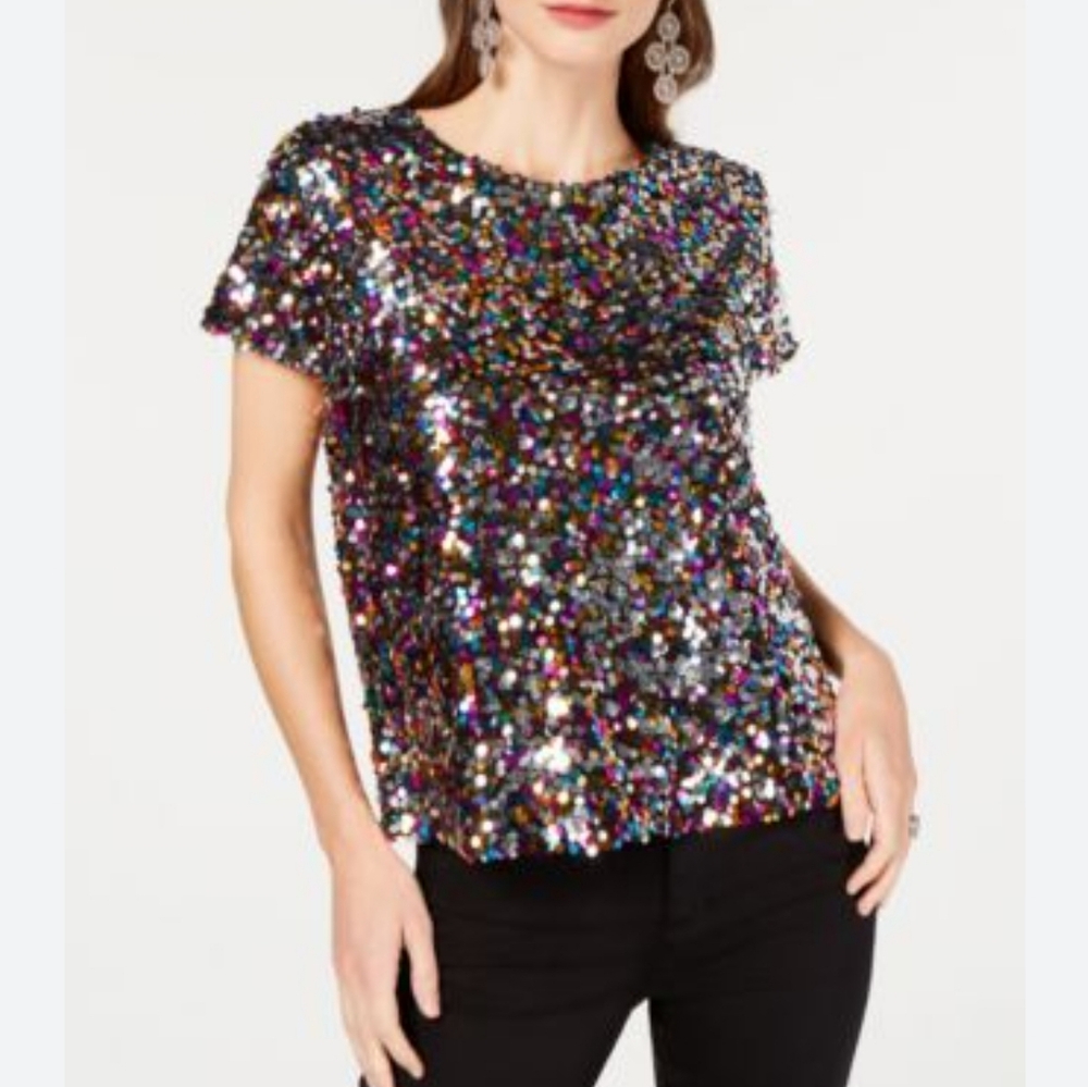 INC International Concepts Sequined blouse